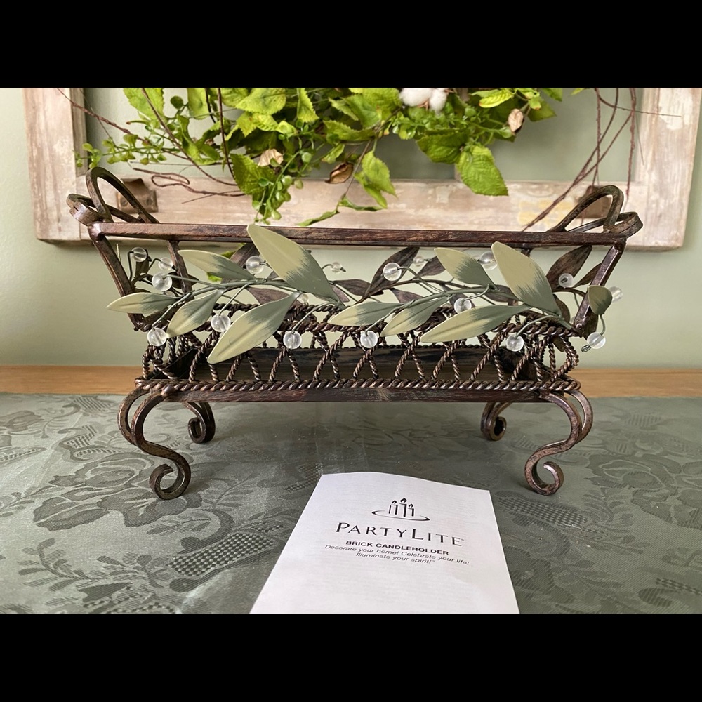 Partylite candle holder or decorative storage basket
